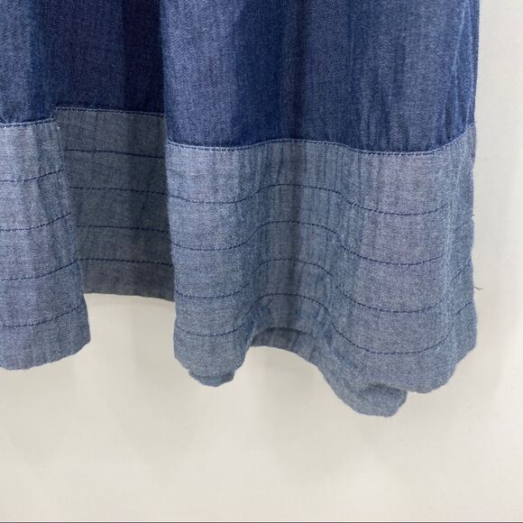 Eshakti Dress Chambray Embroidered XS Size 2 - Picture 6 of 11